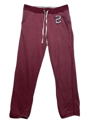 Abercrombie & Fitch y2k logo Maroon Lounge Drawstring Sweatpants thumbnail 1