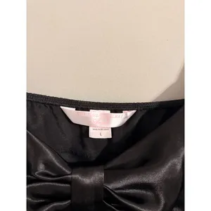 Victoria's Secret Angels Slip Dress Womens Large Black Satin Bow Lingerie thumbnail 2