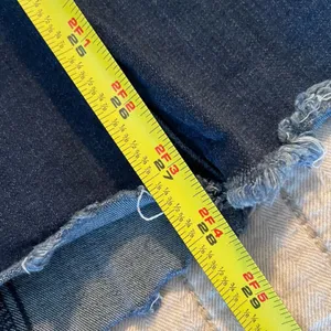 Kancan Women’s Jeans Sz 13 (30) Midrise‎ Flare Leg Dark Wash Raw Hem Western thumbnail 12
