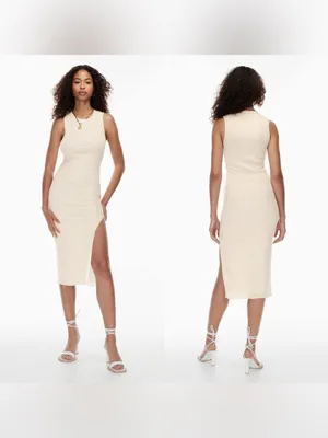 Aritzia Wilfred Verona Sleeveless Midi Dress in Hayward Birch/Espace S thumbnail 2