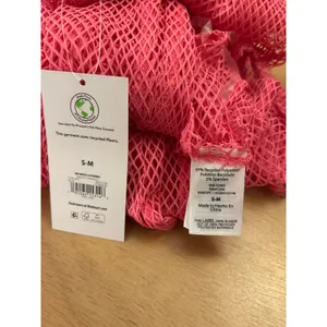 C1 New Women’s Fishnets Swimsuit Cover up Long Shirt Pink Size Small/Medium thumbnail 5