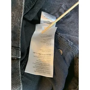 We The Free People‎ Distressed Black Jeans 30 Button Fly Denim Actual 34x29.5 thumbnail 7