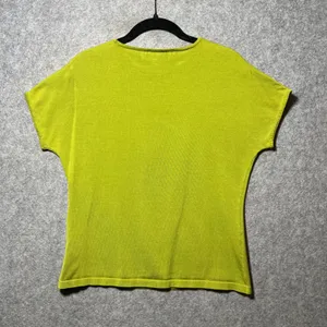 Jones New York Collection Lime Green Silk Blend Scoop Neck Knit Top Mens Medium‎ thumbnail 7
