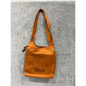 Fossil Womens Shoulder Bag Medium Orange Leather Pebbled Brass Key Vintage Y2K thumbnail 6
