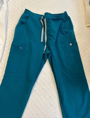 Figs Ocean Blue/teal livngston Scrub Pants. thumbnail 1