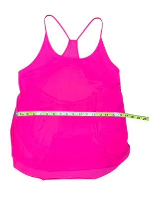 lululemon Stride To Tide Tank Top Womens Hot Pink Mesh Open Back thumbnail 11