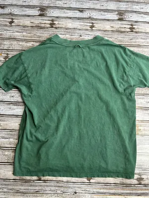 Aerie Oversized Women's Green V-Neck Cozy Tshirt size small thumbnail 2