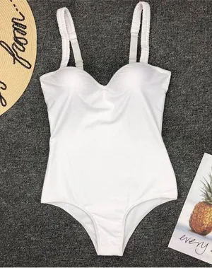 White Push up Monokini one piece Size M thumbnail 8