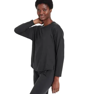 NWT All In Motion Womens Leggings-Friendly Long Sleeve Top 90612561 Black XS thumbnail 5