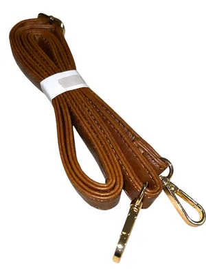 Light Brown faux or real ? Adjustable replacement Bag Strap with Gold Hardware thumbnail 1