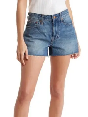Madewell Dark Wash Relaxed Denim‎ High Rise Shorts thumbnail 1