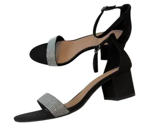 Madden NYC 9.5 Illie City embellished ankle strap block heel sandal 2970 thumbnail 1