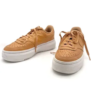 Nike Court Vision Alta Platform Sneakers Women’s Sz 8.5 Light Cognac Tan Leather thumbnail 5