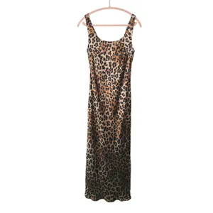 Y2K ASOS Womens Leopard Print Maxi Dress Size 6 Brown Glam Party Night Out thumbnail 2