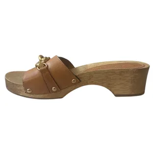 Tory Burch Jessa Leather Wood Sandals Size 8‎ thumbnail 10