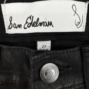 Sam Edelman Black Penny Bootcut Jeans NWT High Rise Coated Denim Size 27 thumbnail 7