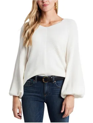 1. State Cream V-Neck Sweater thumbnail 1