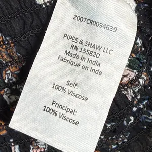 Veronica Beard Smocked Floral Blouse Black Pink Long Sleeve Top Size 4 thumbnail 5