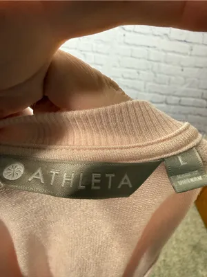 Athleta Long-Sleeve Twist Front Top - Light Blush large thumbnail 9