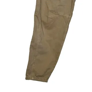 Zara‎ Women's Pants High-Waisted Cotton Pleated Skinny Cotton Denim Tan Size 2 thumbnail 3