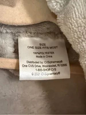 Source Unknown Plush Hoodless Robe in Light Gray thumbnail 2