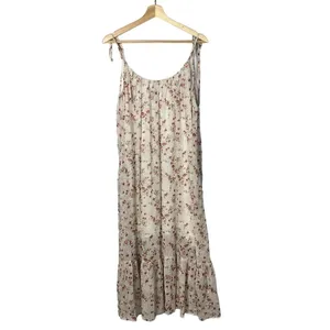 Lulus Be My Honey Cream Floral Print Tie-Strap Midi Dress M‎ thumbnail 4