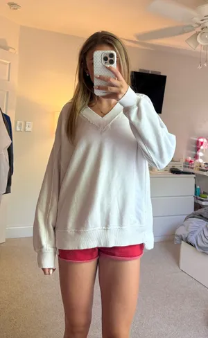 Aerie White Off-The-Shoulder Sweater thumbnail 1