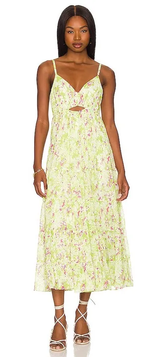 LIKELY Giuliana Dress in Sharp Green Multi thumbnail 1