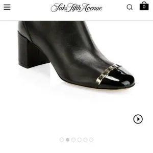 Msrp$730 SALVATORE FERRAGAMO Booties W/ Gold signa thumbnail 12