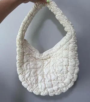 Ariana Grande Fragrances Cream Puffy Puffer Quilted Purse Bag Ulta thumbnail 3
