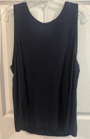 Athleta Navy Ribbed Crewneck Tank thumbnail 1