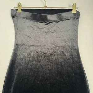 TCEC Couture Black Velour Strapless Maxi Dress Women L Bodycon Formal Evening thumbnail 4