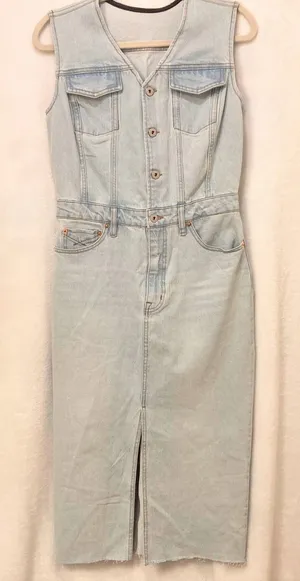Unpublished Wyatt Twin Flame Denim Maxi Dress Size Medium thumbnail 1
