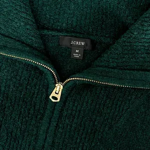 J. CREW Relaxed Half Zip Stretch Sweater Merino Wool Alpaca Dark Spruce Green M‎ thumbnail 9