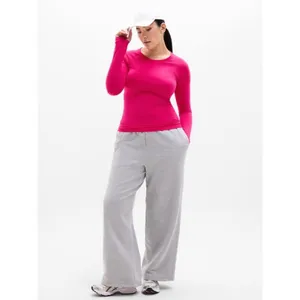 New Athleta M Momentum Seamless Top Dahlia Pink Medium Long Sleeve thumbnail 5