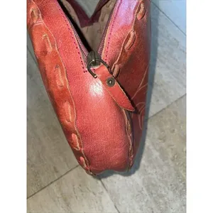 Womens Leather Purse Pouch Hand Tooled Hibiscus‎ Flower thumbnail 7