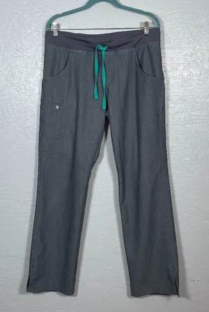 Figs Women M Graphite Gray Kade Cargo Scrub Pants Yoga Waistband Pocket Dental thumbnail 1