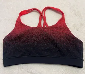 Red and black lululemon sports bra thumbnail 1