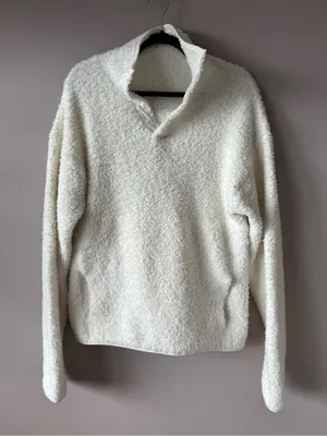 Skims Women’s Off White Ivory Teddy Bouclé Sherpa High Neck Fleece Size S/M thumbnail 1