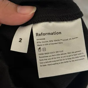Reformation Black Straight Leg Pants Size 2 XS thumbnail 4
