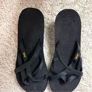 Teva Black Sandals with Yellow Logo thumbnail 9