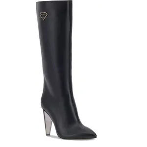 INC Mateo for INC Charlotte Boots Black 10M NWOB Cone Clear Heel Knee High thumbnail 2