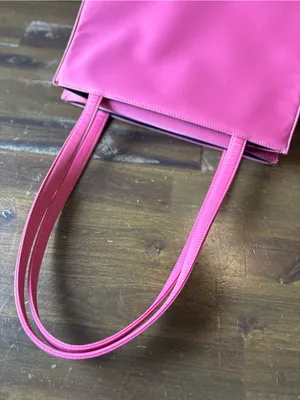 Vintage Kate Spade Pink Nylon Shoulder Bag Icon Sam Barbie Y2K Logo Coquette thumbnail 10