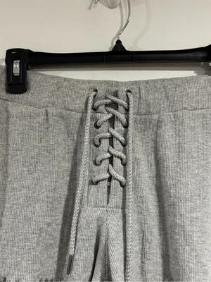 Vintage Havana shorts Gray Lace Up Ribbed Knit medium new thumbnail 3