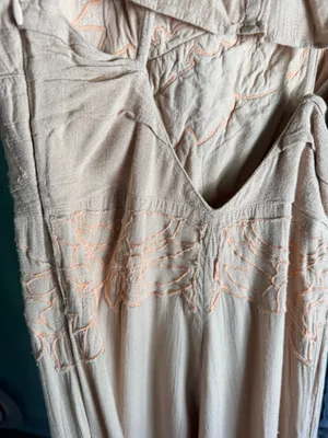 Free People Women's Beige Jumpsuit with Peach Embroidery thumbnail 3