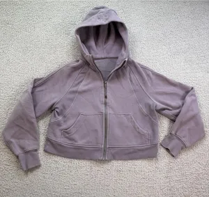 Lululemon Scuba Oversized Half Zip Hoodie XS/S Purple Cropped Yoga Running Gym thumbnail 1