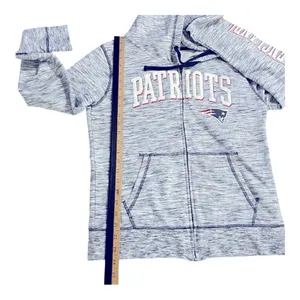 NEW ENGLAND PATRIOTS Women's Space-Dye Full-Zip Fleece Hoodie size M thumbnail 14