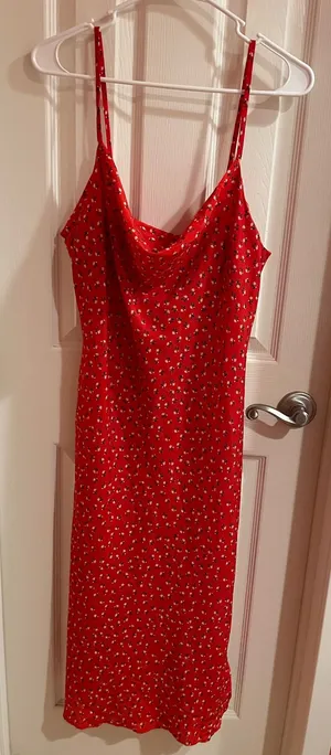 Red Floral Boutique Slip Dress thumbnail 1