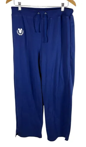 Vintage Disney World Mickey Mouse Sweatpants Womens Medium Blue‎ Drawstring thumbnail 1