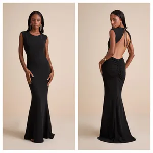 Lulu's Captivating Perfection Black Backless Sleeveless Maxi Dress thumbnail 2